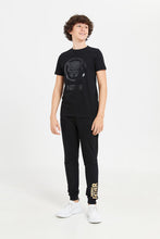 Load image into Gallery viewer, بنطلون رياضي طبعة بلاك بانثر باللون الأسود للأولاد الكبار