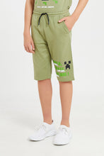 Load image into Gallery viewer, طقم كاجوال باللون الزيتي للأولاد الكبار (قطعتين)