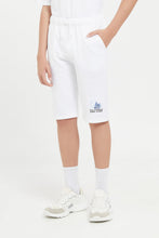 Load image into Gallery viewer, طقم كبير باللون الأبيض للأولاد الكبار (قطعتين)