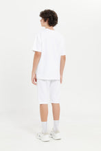 Load image into Gallery viewer, طقم كبير باللون الأبيض للأولاد الكبار (قطعتين)