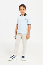 Load image into Gallery viewer, قميص كاجوال بياقة باللون الأزرق للأولاد الصغار