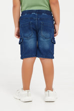 Load image into Gallery viewer, شورت دنيم كحلي للأولاد