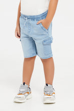 Load image into Gallery viewer, شورت دنيم أزرق للأولاد