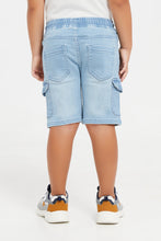 Load image into Gallery viewer, شورت دنيم أزرق للأولاد
