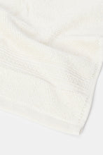 Load image into Gallery viewer, طقم مناشف وجه قطنية بارزة الملمس باللون البيج (4 قطع)