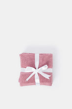 Load image into Gallery viewer, طقم مناشف وجه قطنية أرجوانية اللون (4 قطع)