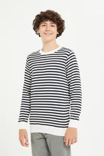 Load image into Gallery viewer, بلوفر بشريط كحلي