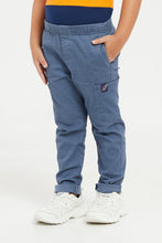 Load image into Gallery viewer, بنطلون سهل الإرتداء باللون الأزرق للأولاد الصغار