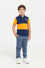 Load image into Gallery viewer, بنطلون سهل الإرتداء باللون الأزرق للأولاد الصغار