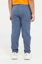 Load image into Gallery viewer, بنطلون سهل الإرتداء باللون الأزرق للأولاد الصغار