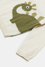 Load image into Gallery viewer, بلوفر بطبعة دينو باللون الكريمي للأولاد حديثي الولادة