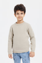 Load image into Gallery viewer, بلوفر سادة باللون البيج للأولاد الصغار