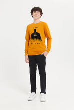 Load image into Gallery viewer, سويتشيرت بطبعة باتمان باللون المسطرد للأولاد الكبار