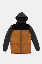 Load image into Gallery viewer, جاكيت كاجوال مبطن باللون الأسود و البني للأولاد الكبار