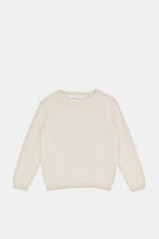 Load image into Gallery viewer, بلوفر سادة باللون الكريمي للأولاد حديثي الولادة