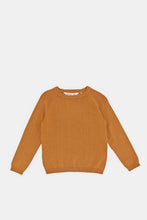 Load image into Gallery viewer, بلوفر سادة باللون البني للأولاد حديثي الولادة