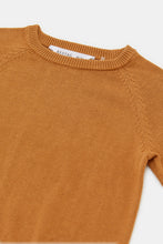 Load image into Gallery viewer, بلوفر سادة باللون البني للأولاد حديثي الولادة