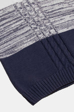 Load image into Gallery viewer, بلوفر مخطط باللون الأبيض و الأزرق للأولاد الرضّع