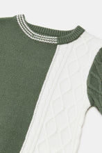 Load image into Gallery viewer, بلوفر مزين باللون الأبيض و الأخضر للأولاد الرضّع