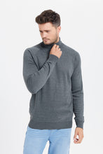 Load image into Gallery viewer, سترة برقبة عاليةباللون الرمادي لداكن للرجال