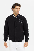 Load image into Gallery viewer, جاكيت مزين باللون الأسود للرجال