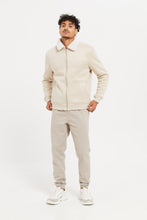 Load image into Gallery viewer, جاكيت شتوي بياقة فرو باللون البيج للرجال