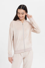 Load image into Gallery viewer, سويتشيرت بقبعة باللون البيج للبنات الكبار