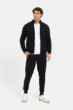 Load image into Gallery viewer, جاكيت بسحاب باللون الأسود للرجال