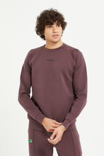 Load image into Gallery viewer, سويتشيرت بملمس ناعم باللون الأحمر الداكن للرجال