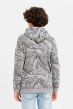 Load image into Gallery viewer, سويتشيرت مطبوع باللون الرمادي للأولاد الكبار