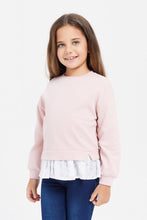 Load image into Gallery viewer, سويتشيرت مزين باللون الوردي للبنات الصغار