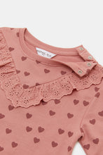 Load image into Gallery viewer, سوتيشيرت مطبوع باللون الوردي للبنات الرضّع