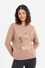 Load image into Gallery viewer, سويتشيرت باللون البني الفاتح للنساء