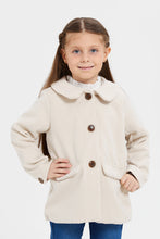 Load image into Gallery viewer, جاكيت شتوي باللون البيج للبنات الصغار