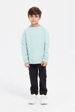 Load image into Gallery viewer, سويت شيرت جاكارد مبطن بياقة دائرية: نعناعي