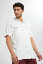 Load image into Gallery viewer, White Shirt With Pocket قميص بجيوب باللون الأبيض