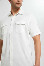 Load image into Gallery viewer, White Shirt With Pocket قميص بجيوب باللون الأبيض
