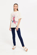 Load image into Gallery viewer, توب بطبعة ناراتو باللون البيج للبنات الكبار
