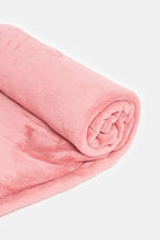 Load image into Gallery viewer, بطانية من الصوف المرجاني باللون الوردي (حجم فردي)
