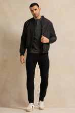 Load image into Gallery viewer, تي شيرت رجالي بلون الفحم وياقة الماندرين
