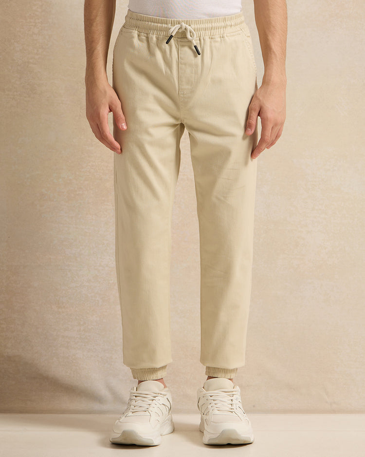 بنطال رياضي عاجي سادة للأولاد الكبار