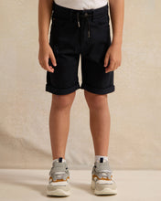 Load image into Gallery viewer, شورت أزرق داكن للأولاد مع حبل سحب

