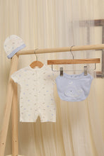 Load image into Gallery viewer, مجموعة هدايا مطبوعة باللونين الأزرق الفاتح والأبيض (3 قطع)
