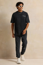 Load image into Gallery viewer, تي شيرت رجالي أسود مطبوع
