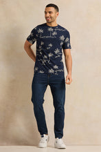 Load image into Gallery viewer, بنطلون جينز رجالي بقصّة مستقيمة باللون الأزرق الداكن
