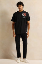 Load image into Gallery viewer, تي شيرت رجالي أسود مطبوع
