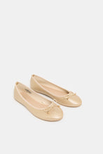 Load image into Gallery viewer, حذاء باليه علوية منسوجة بالذهب للنساء
