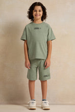 Load image into Gallery viewer, تي شيرت جاكار نعناعي للأولاد
