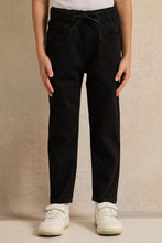 Load image into Gallery viewer, بنطلون جينز أسود سهل الارتداء للأولاد
