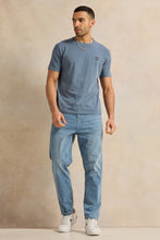 Load image into Gallery viewer, تي شيرت رجالي مطبوع باللون الأزرق
